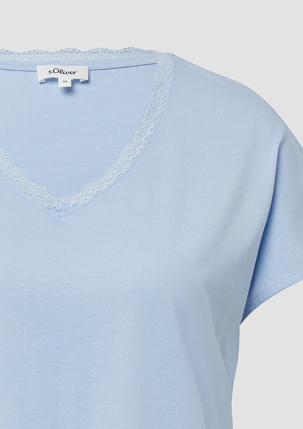 T-Shirt mit Spitze aus Modalmix