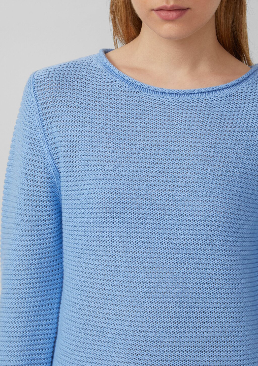 Leichter Strickpullover in Ripp-Optik