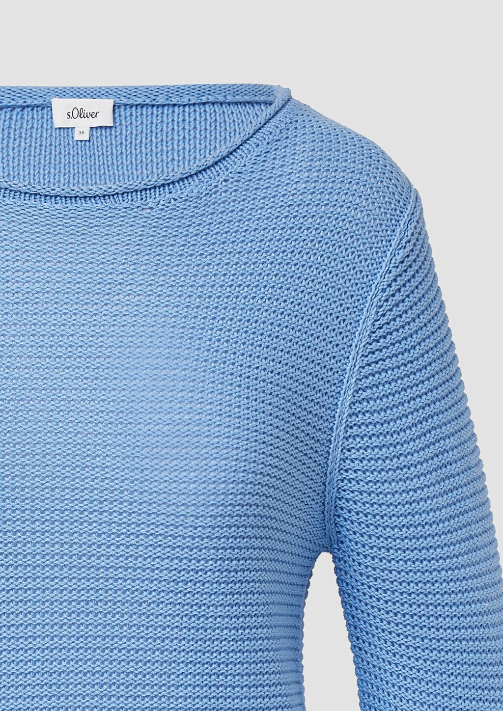 Leichter Strickpullover in Ripp-Optik