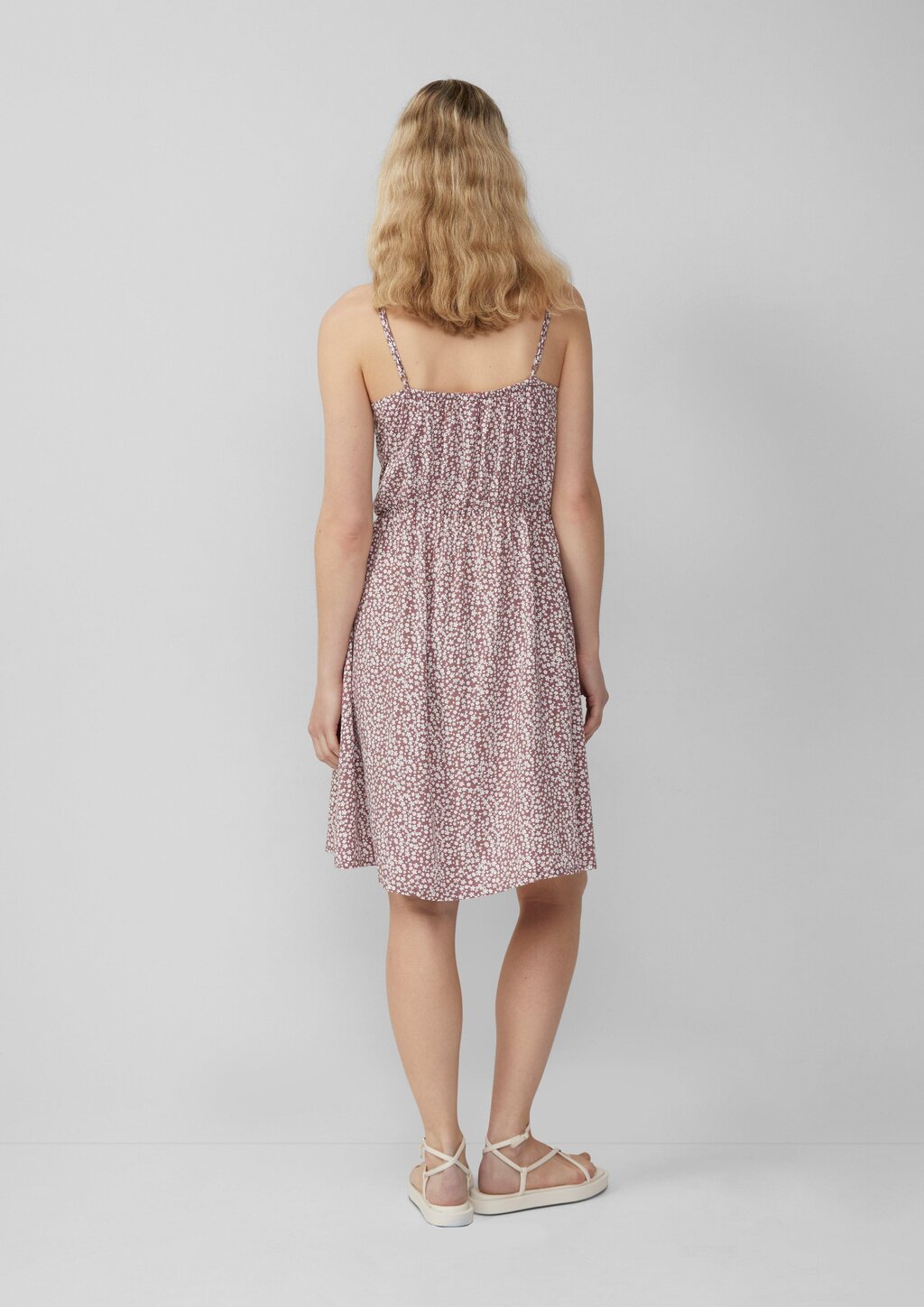 Spaghettiträgerkleid aus Viskose