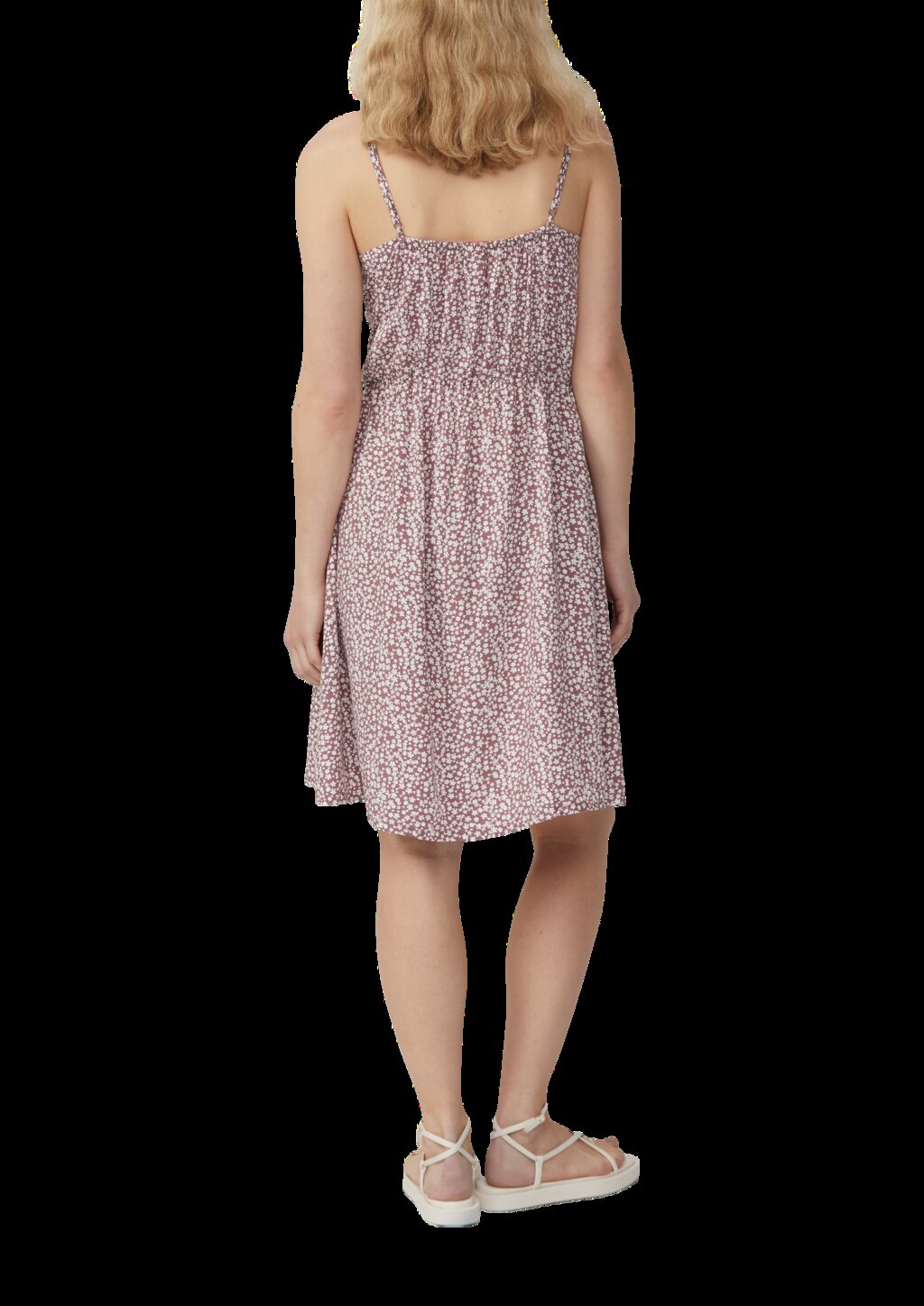 Spaghettiträgerkleid aus Viskose