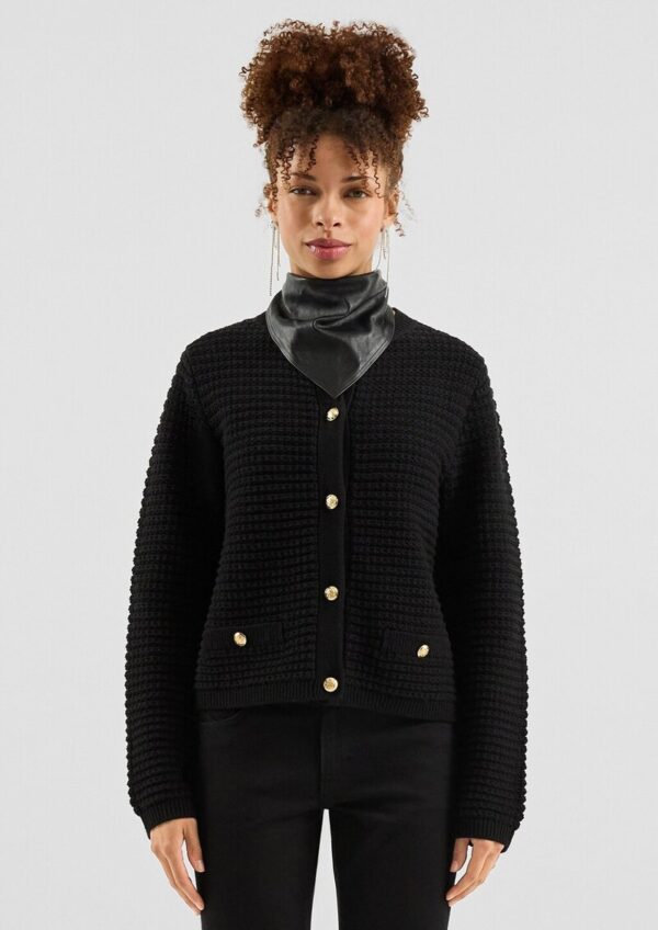 Cardigan mit Strukturmuster