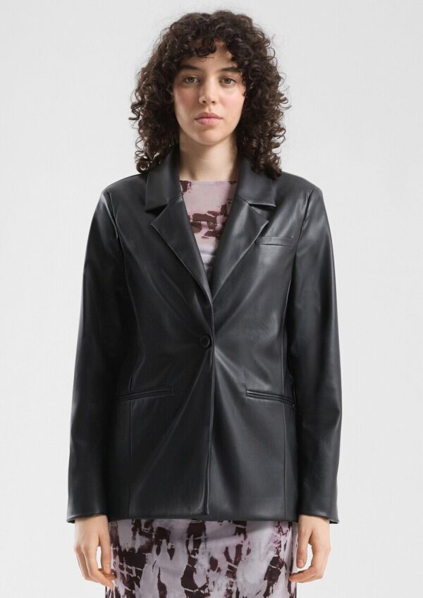Blazer in Leder-Optik
