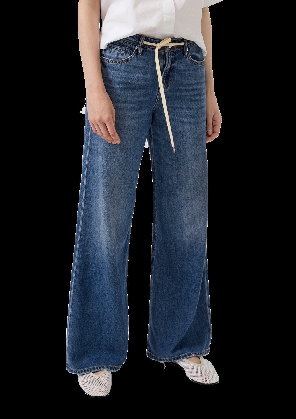 Jeans Suri / Regular Fit / High Rise / Wide Leg / mit Bindedetail