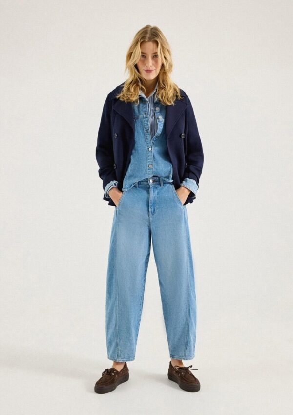 Ankle-Jeans / Relaxed Fit / High Rise / Barrel Leg