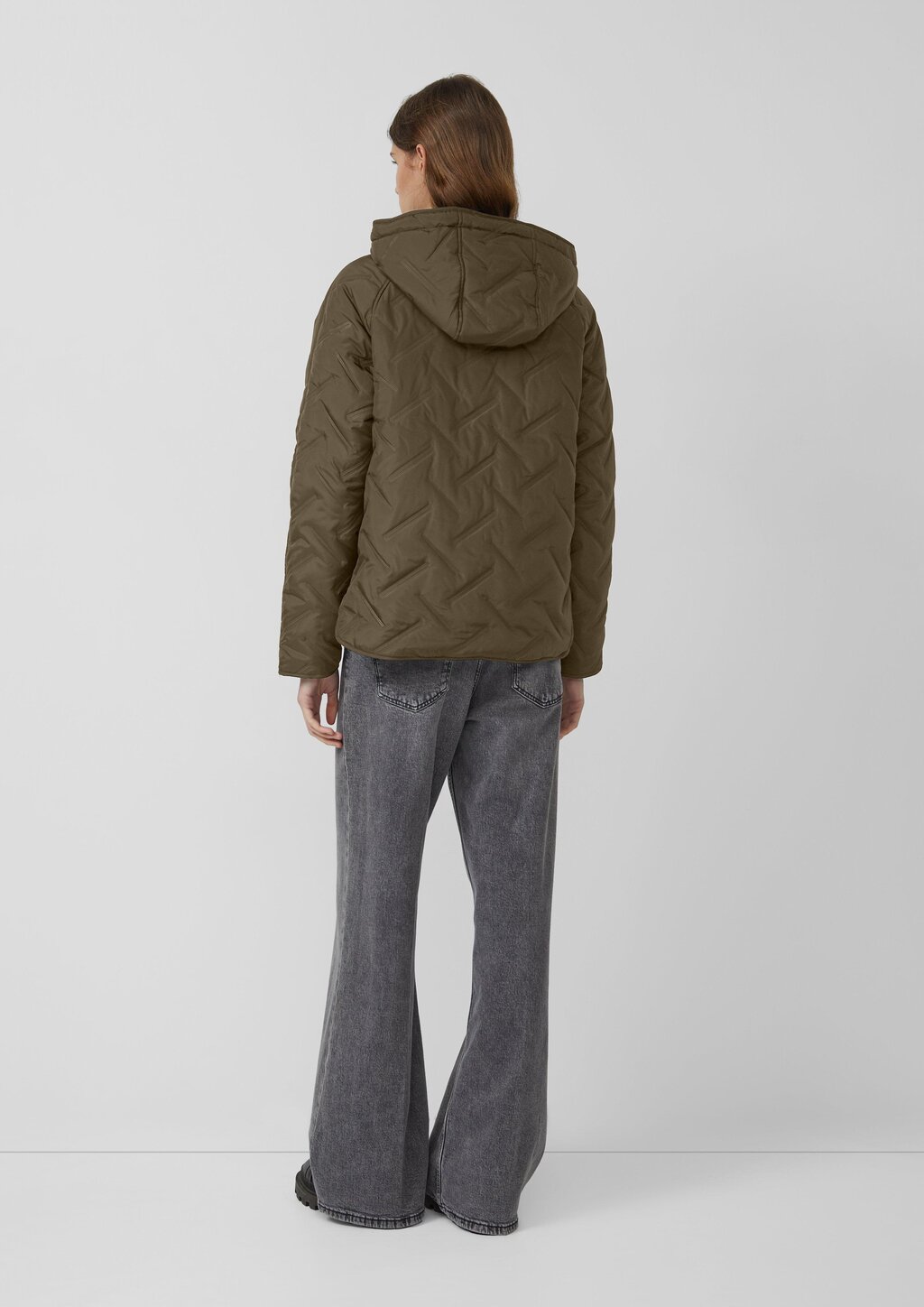 Wattierte Jacke mit Kapuze