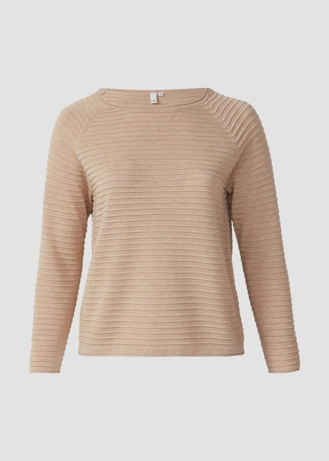 Pullover mit Strukturmuster aus Viskosemix