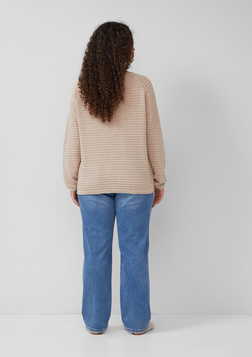 Pullover mit Strukturmuster aus Viskosemix