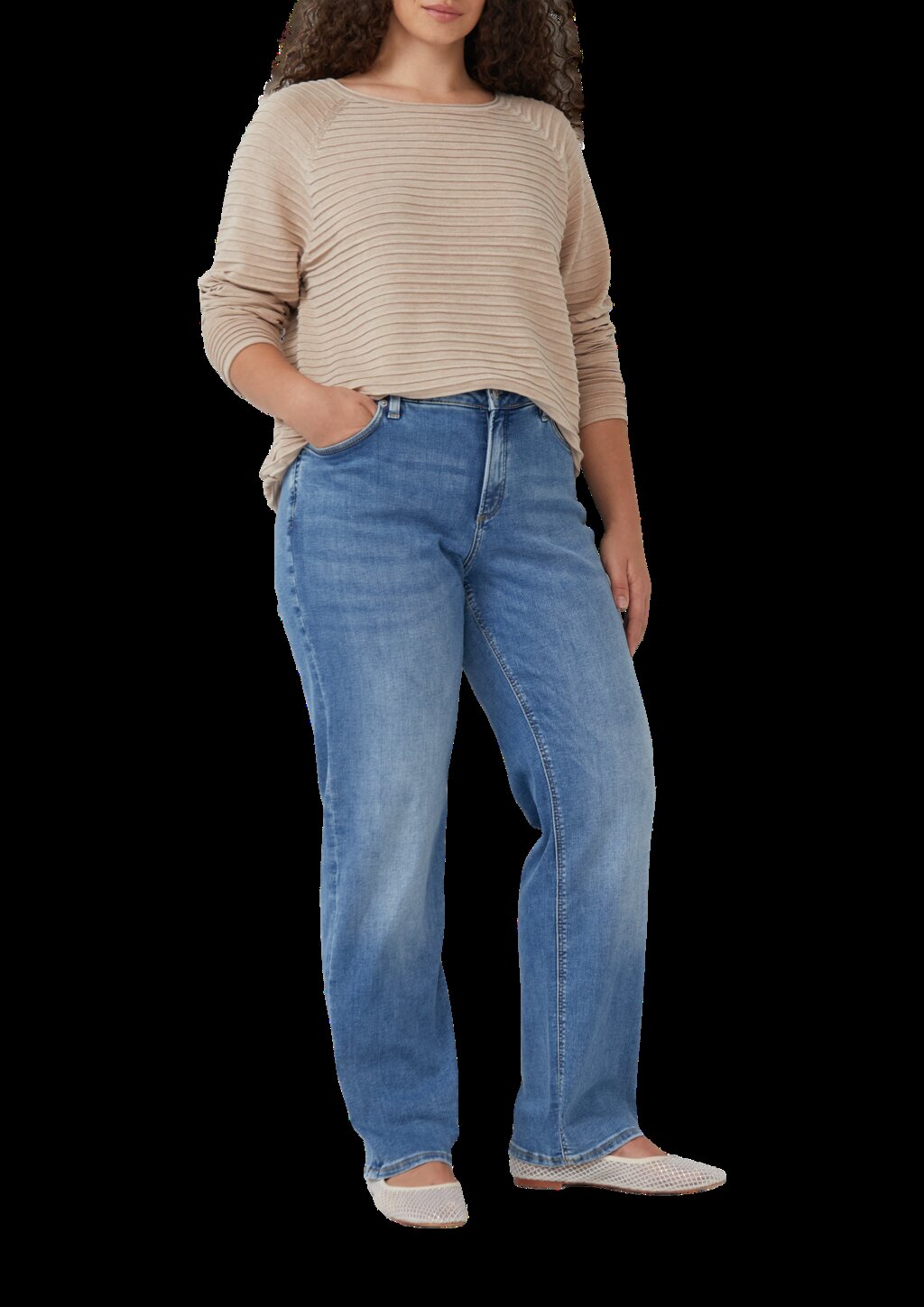 Pullover mit Strukturmuster aus Viskosemix