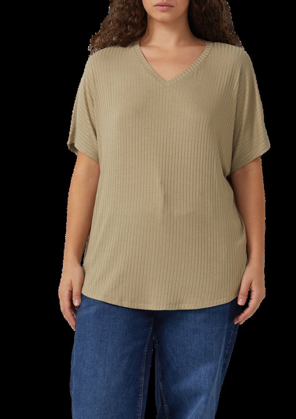 Oversize-Shirt mit Rippstruktur