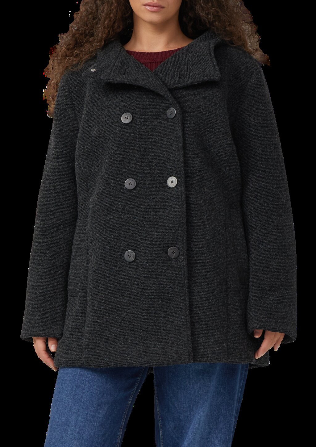 Kurzmantel in Wolloptik