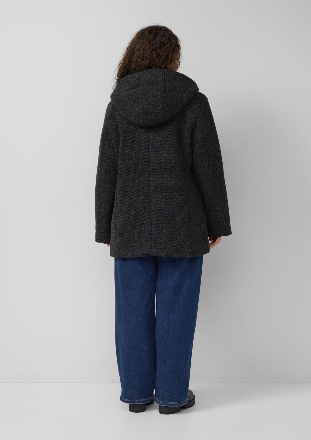 Kurzmantel in Wolloptik