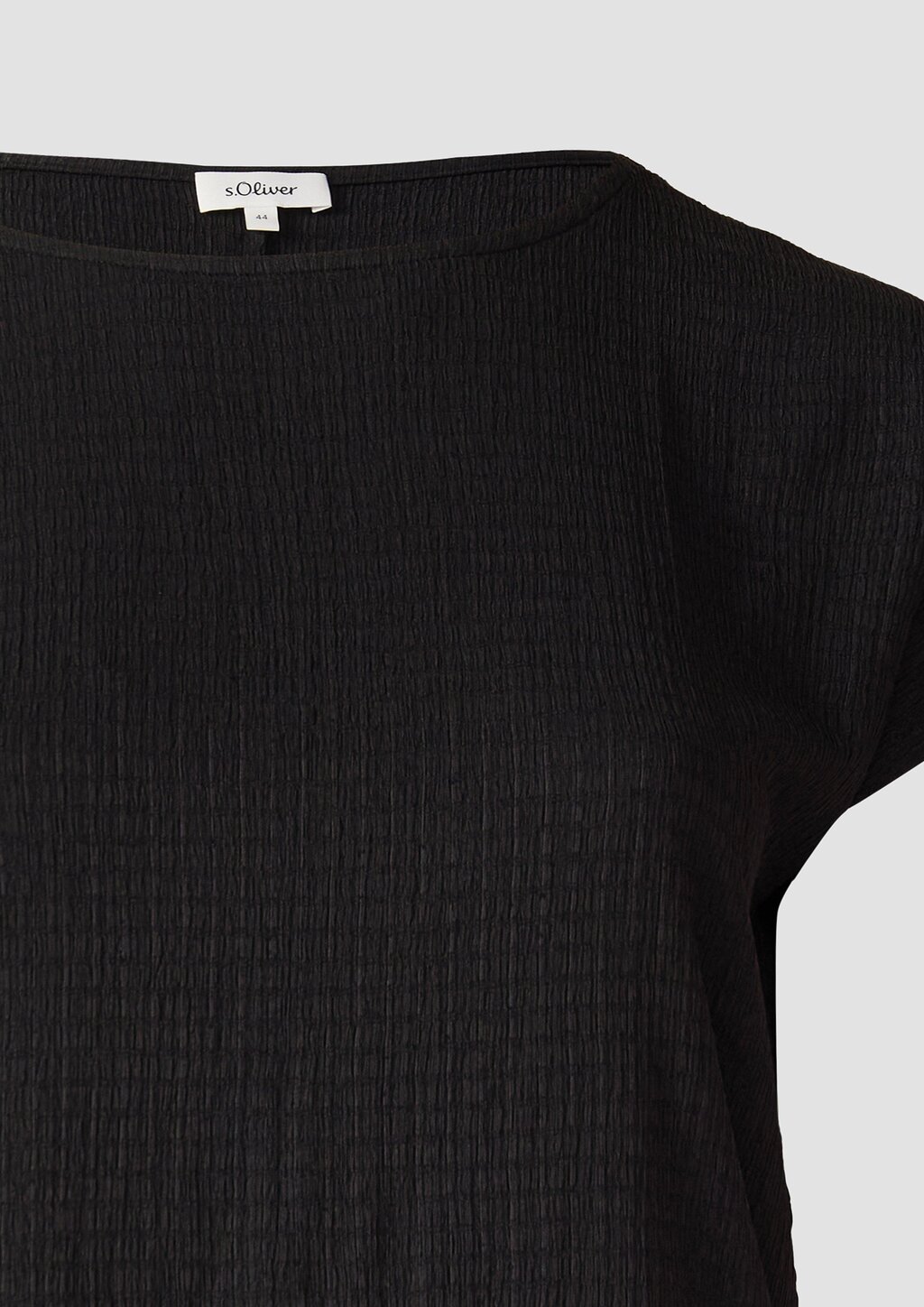 Strukturiertes T-Shirt im Relaxed Fit mit U-Boot-Ausschnitt