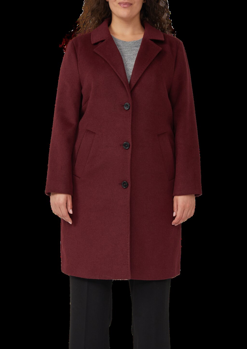 Woll-Mix Mantel mit Reverskragen