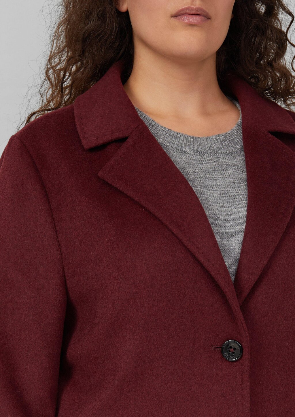 Woll-Mix Mantel mit Reverskragen
