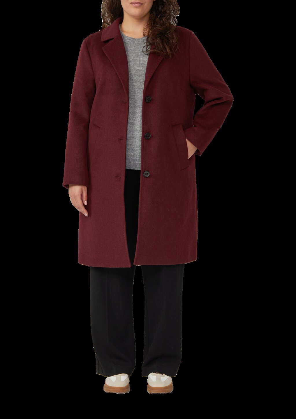 Woll-Mix Mantel mit Reverskragen