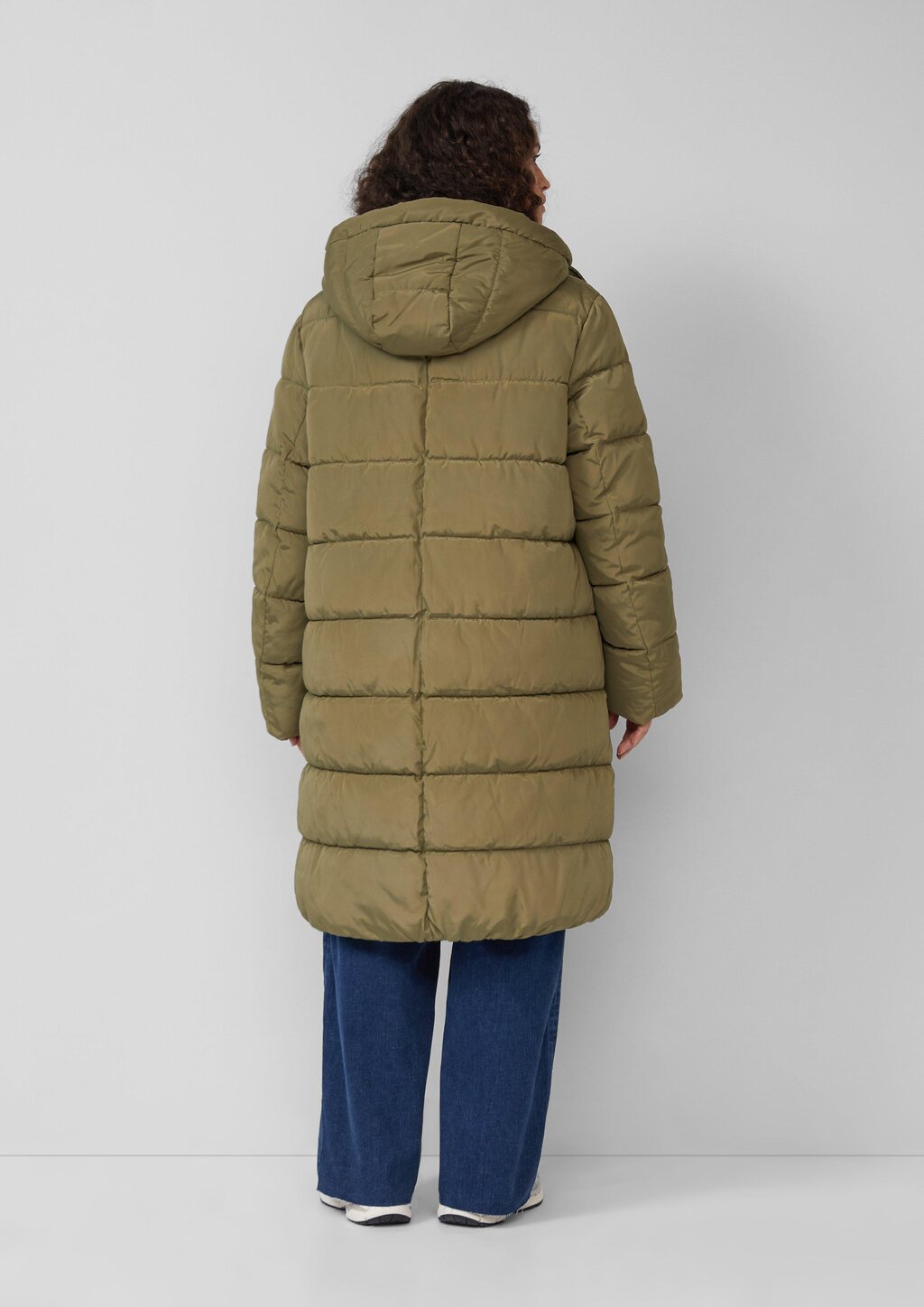 Wattierter Steppmantel mit Kapuze