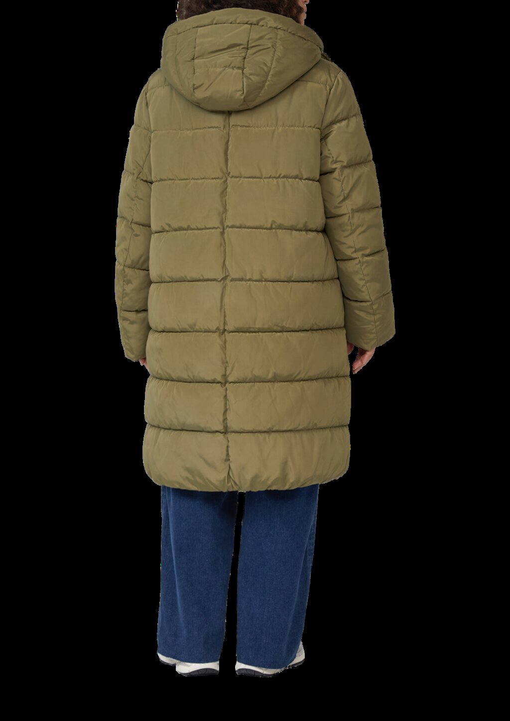 Wattierter Steppmantel mit Kapuze