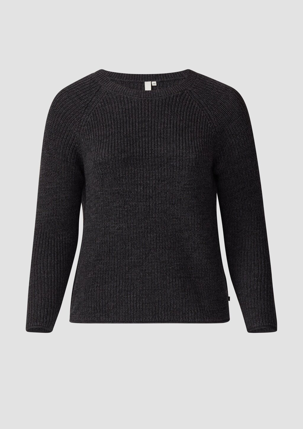 Melierter Strickpullover mit Raglanärmeln