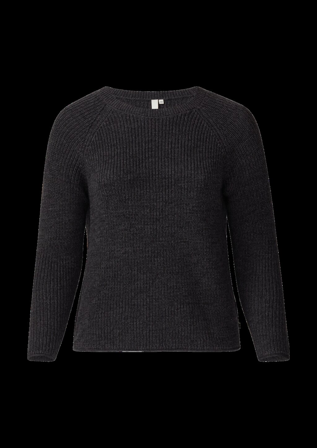 Melierter Strickpullover mit Raglanärmeln