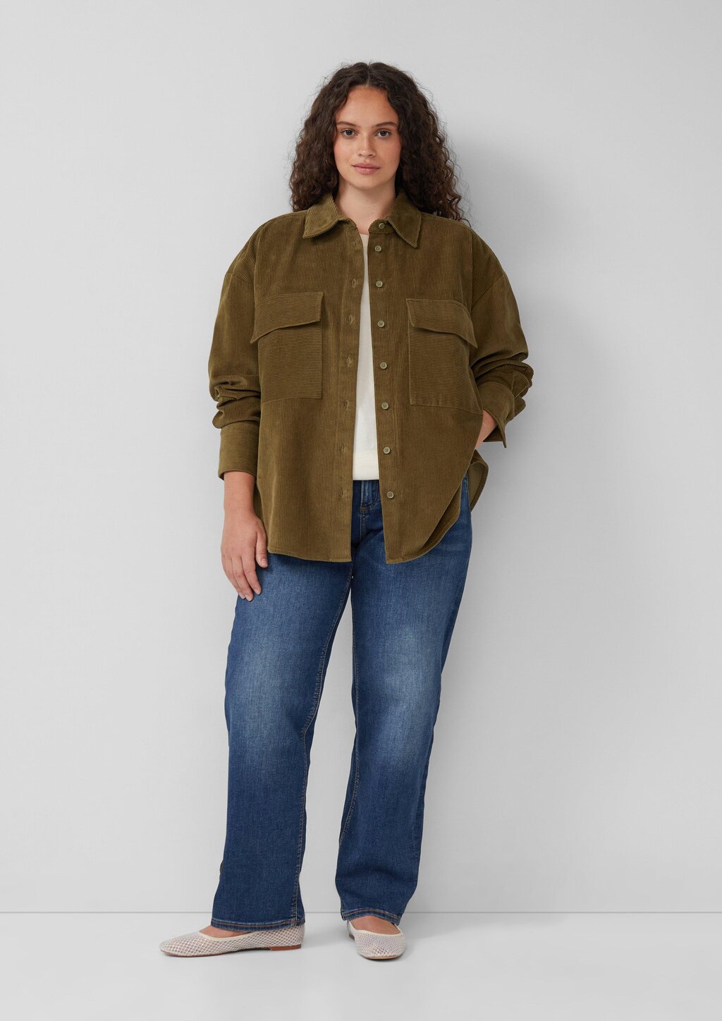 Bluse aus Baumwollcord