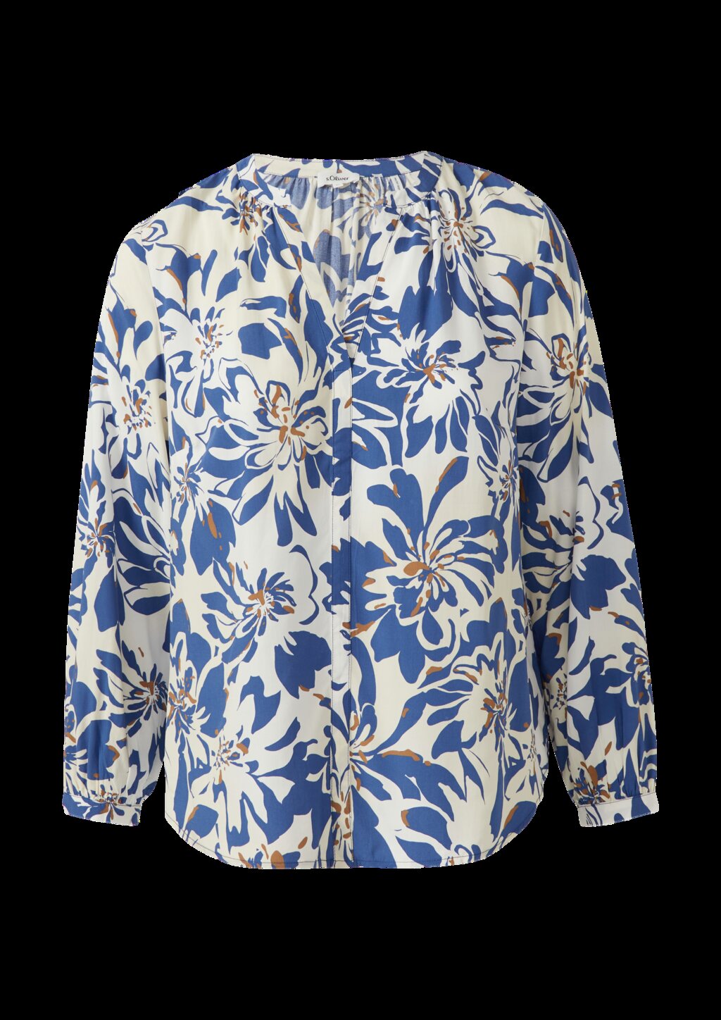 Tunikabluse aus Viskosemix mit All-over-Print