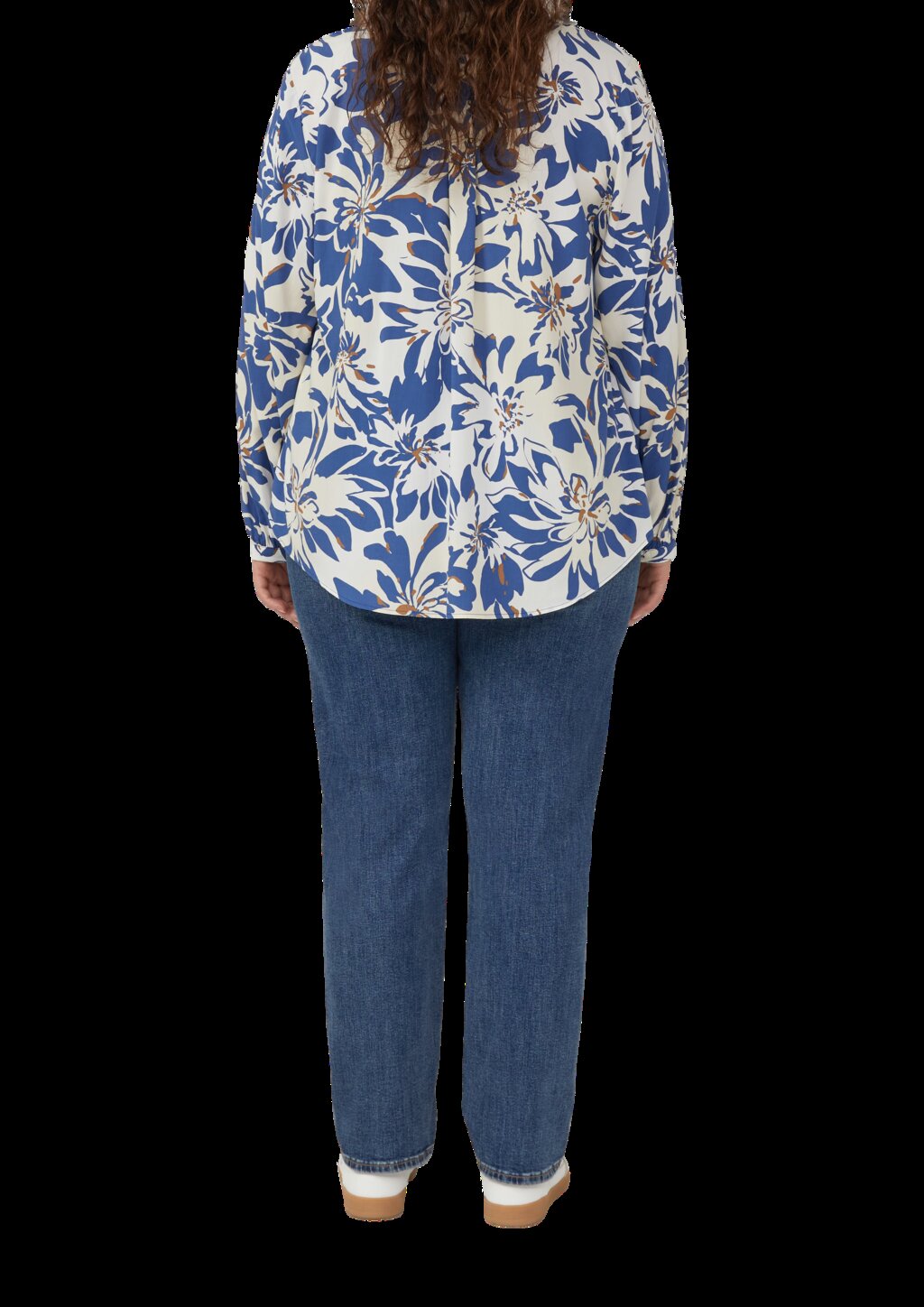 Tunikabluse aus Viskosemix mit All-over-Print