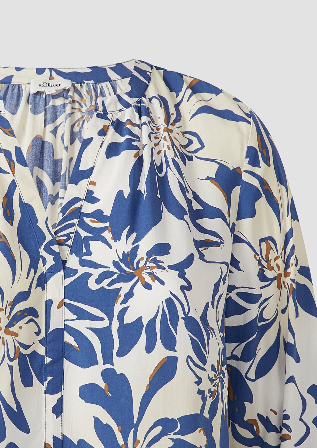 Tunikabluse aus Viskosemix mit All-over-Print