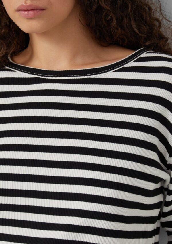 Geripptes Longsleeve im Slim Fit