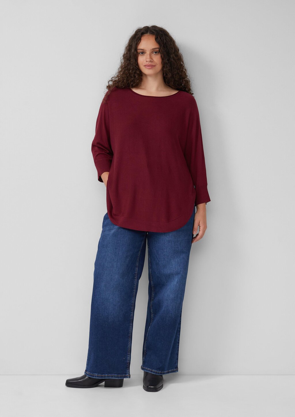 Strickpullover mit Fledermausarm