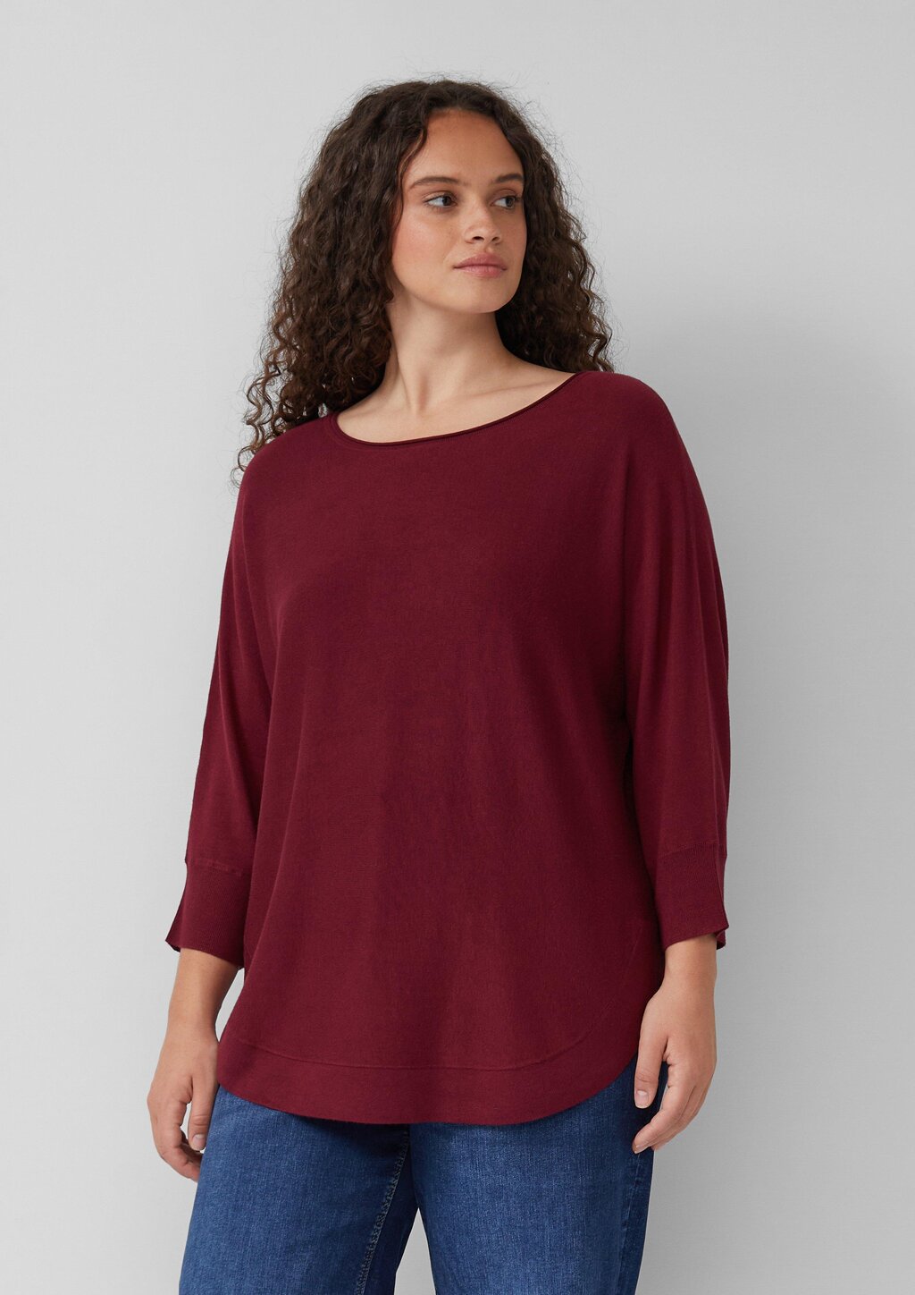 Strickpullover mit Fledermausarm