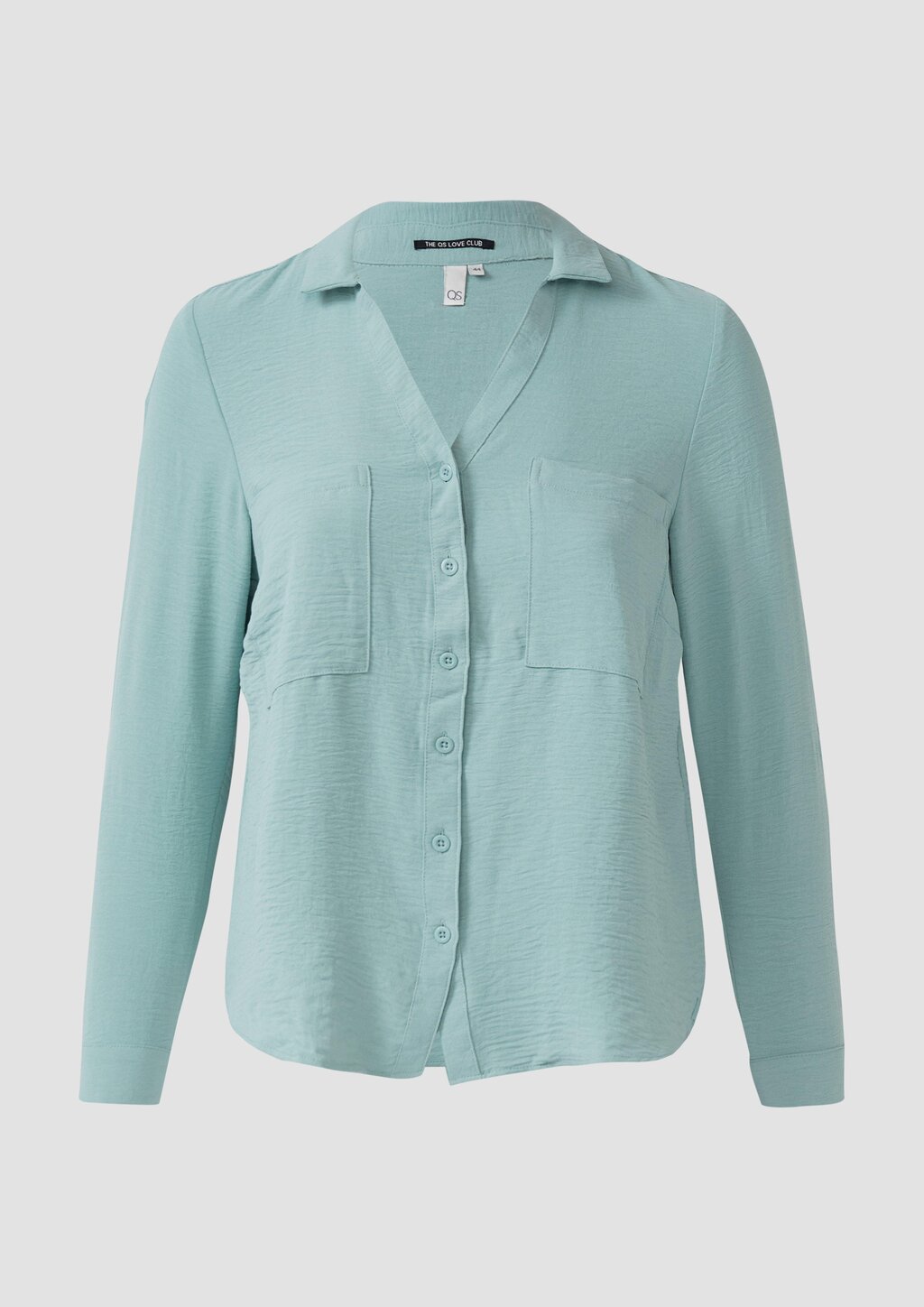 Crêpebluse mit Turn-up-Ärmel