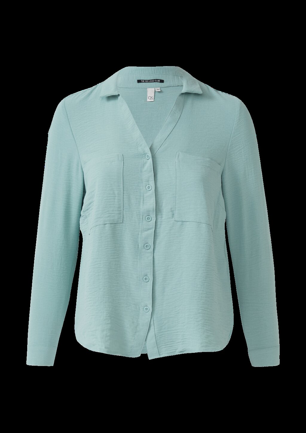 Crêpebluse mit Turn-up-Ärmel