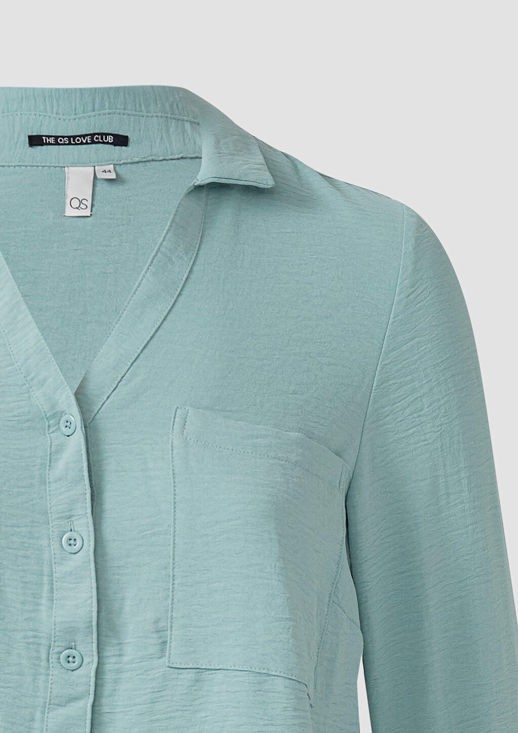 Crêpebluse mit Turn-up-Ärmel