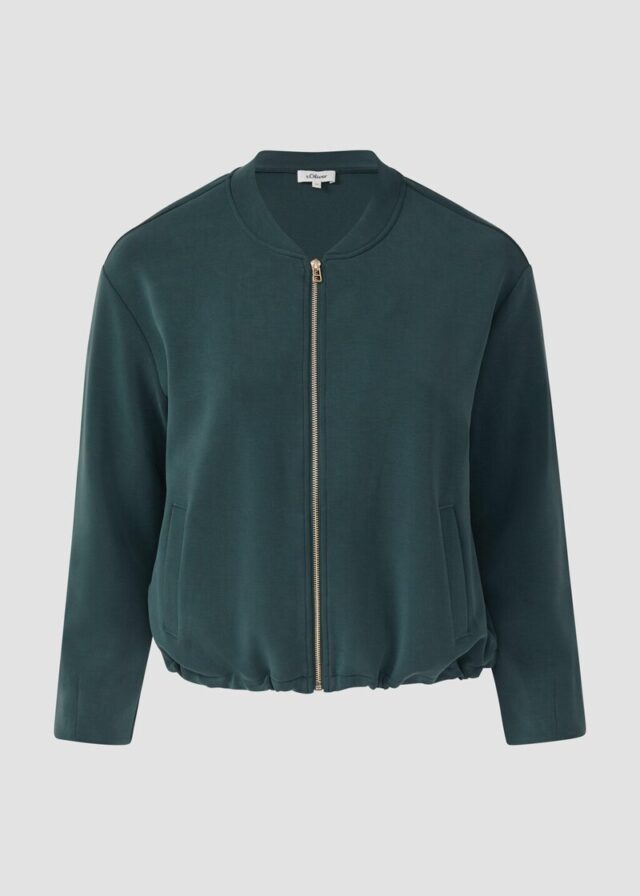 Oversized Scuba-Jacke mit verstellbarem Saum