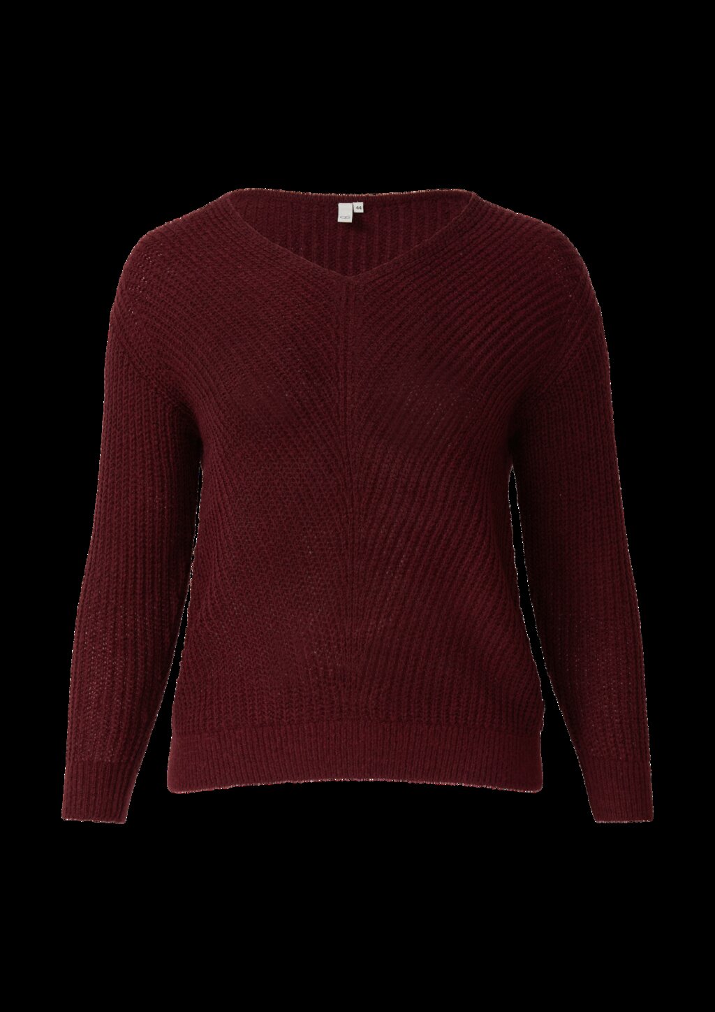 Melierter Pullover mit überschnittener Schulter