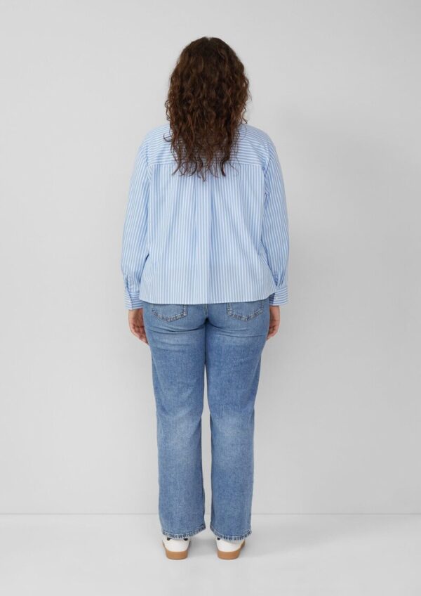 Gestreifte Popeline-Bluse im Boxy Fit
