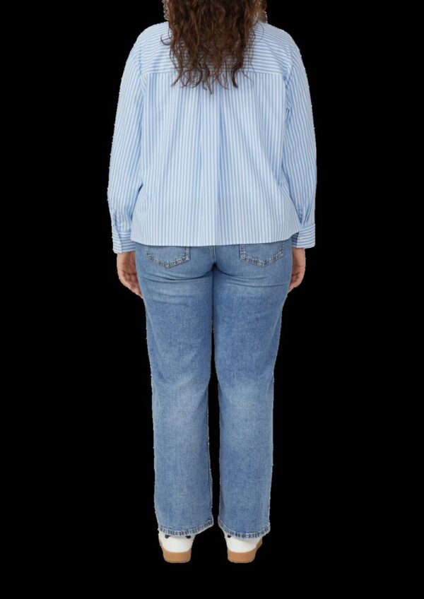 Gestreifte Popeline-Bluse im Boxy Fit