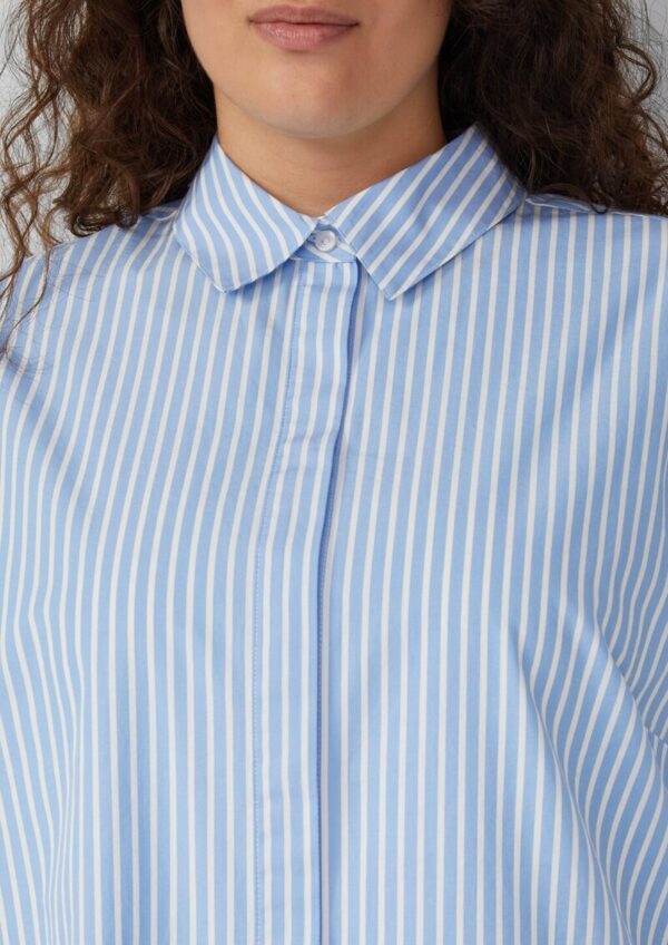 Gestreifte Popeline-Bluse im Boxy Fit