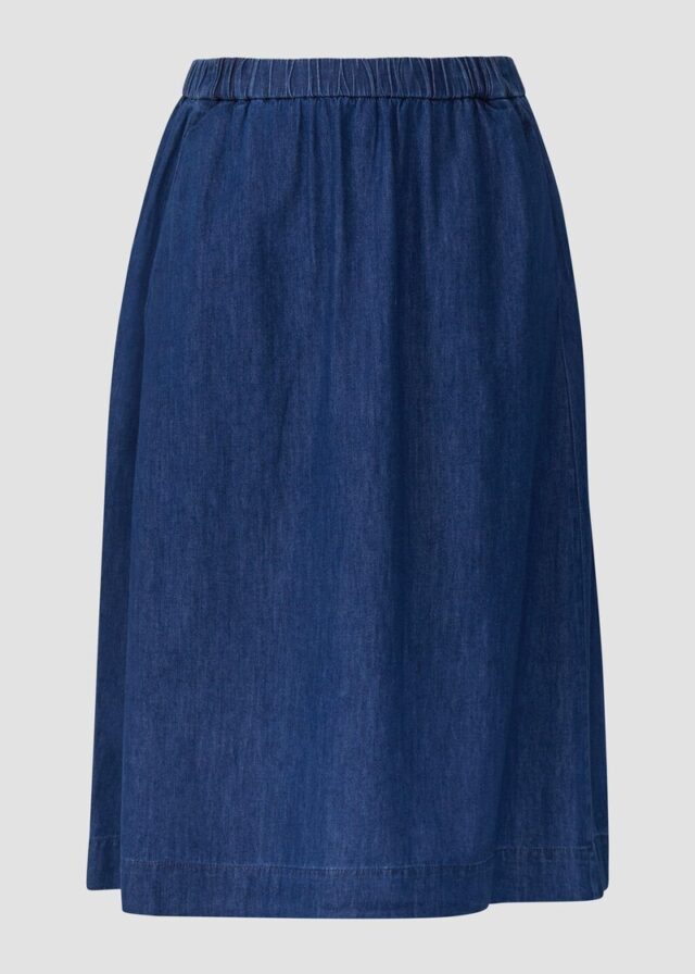 Denimrock in Midi-Länge mit Eingrifftaschen