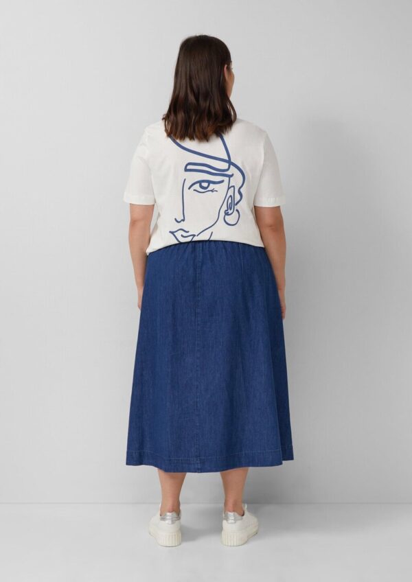Denimrock in Midi-Länge mit Eingrifftaschen