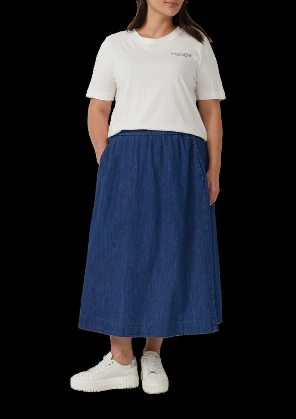 Denimrock in Midi-Länge mit Eingrifftaschen