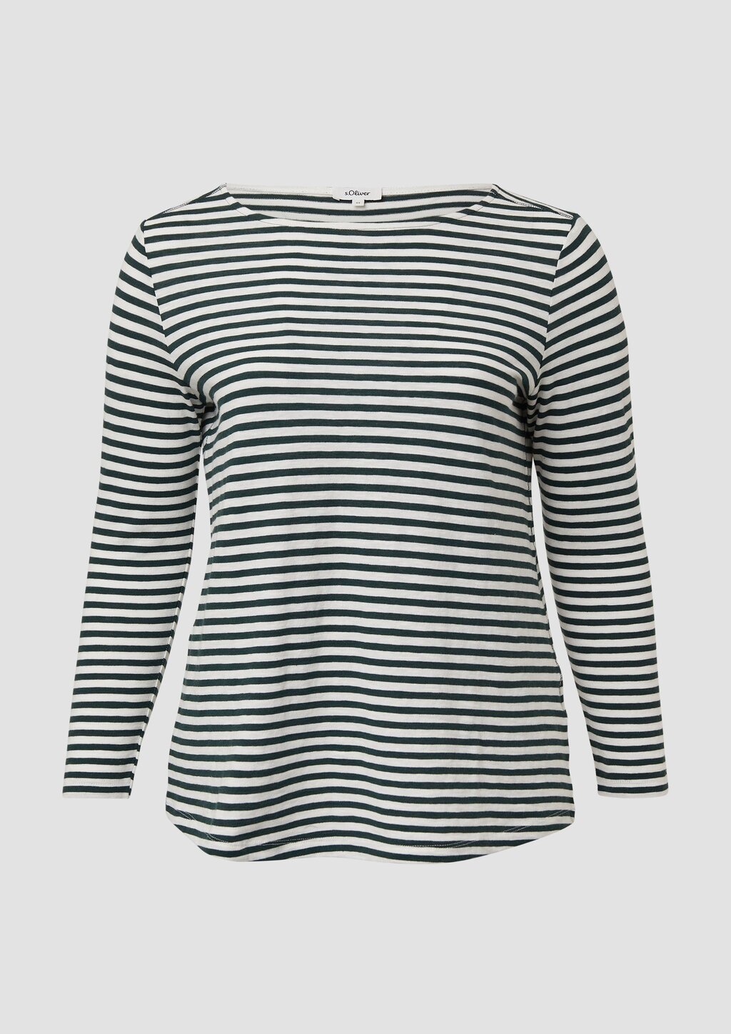 Lässiges Langarmshirt mit U-Boot-Ausschnitt