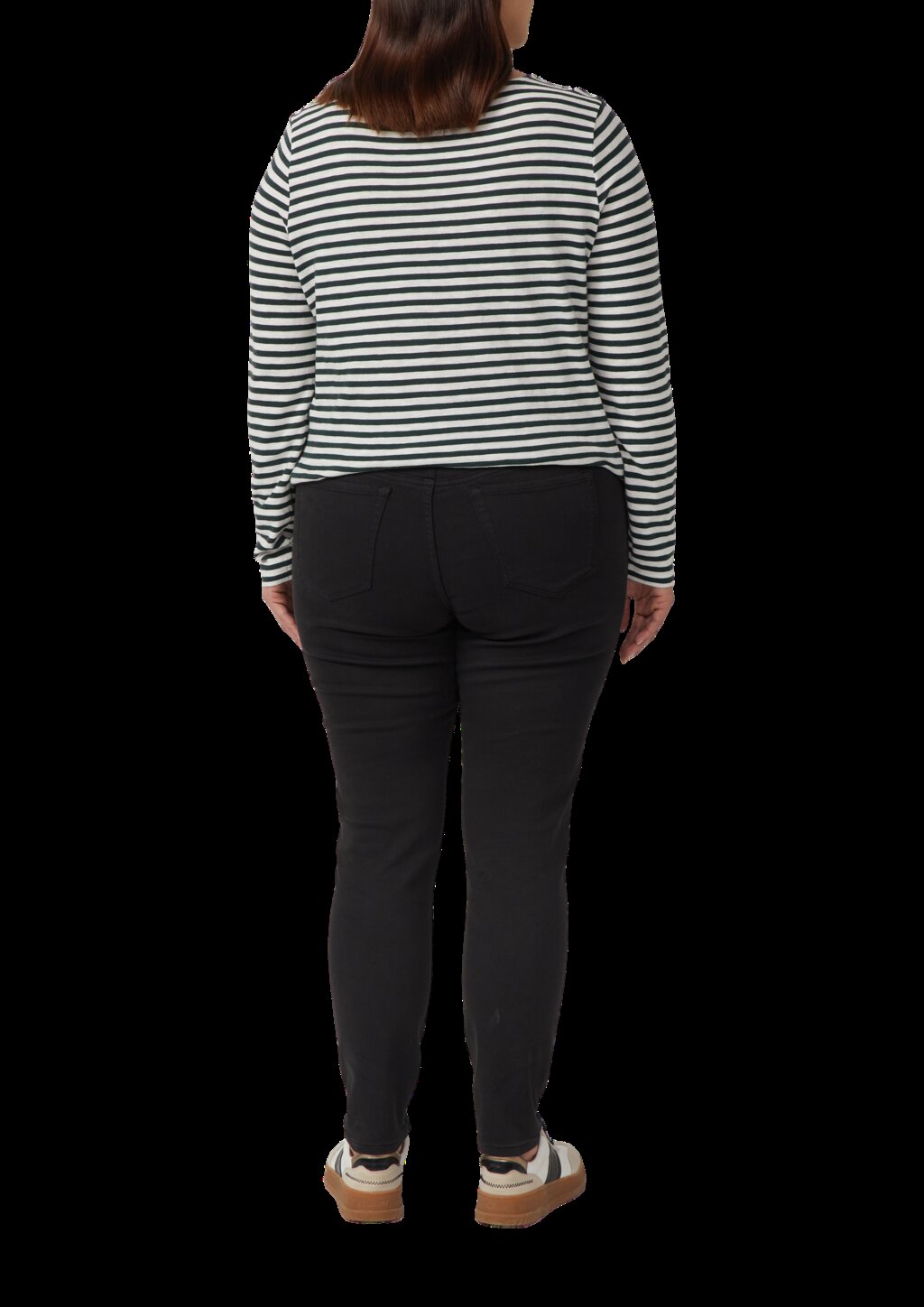 Lässiges Langarmshirt mit U-Boot-Ausschnitt