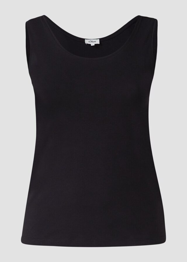 Schmal geschnittenes Tanktop aus Baumwollmix