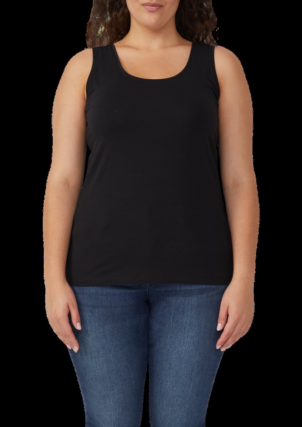 Schmal geschnittenes Tanktop aus Baumwollmix