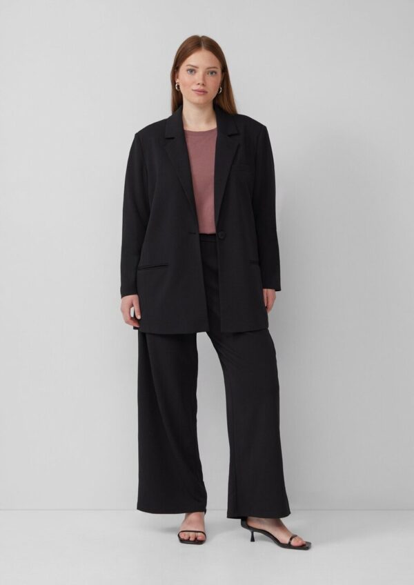 Crêpe-Hose im Relaxed Fit mit Wide Leg