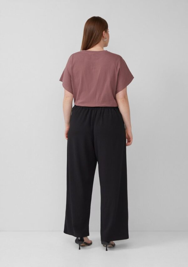 Crêpe-Hose im Relaxed Fit mit Wide Leg