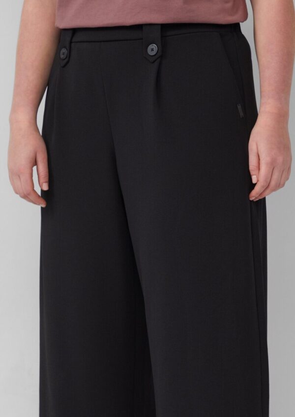 Crêpe-Hose im Relaxed Fit mit Wide Leg