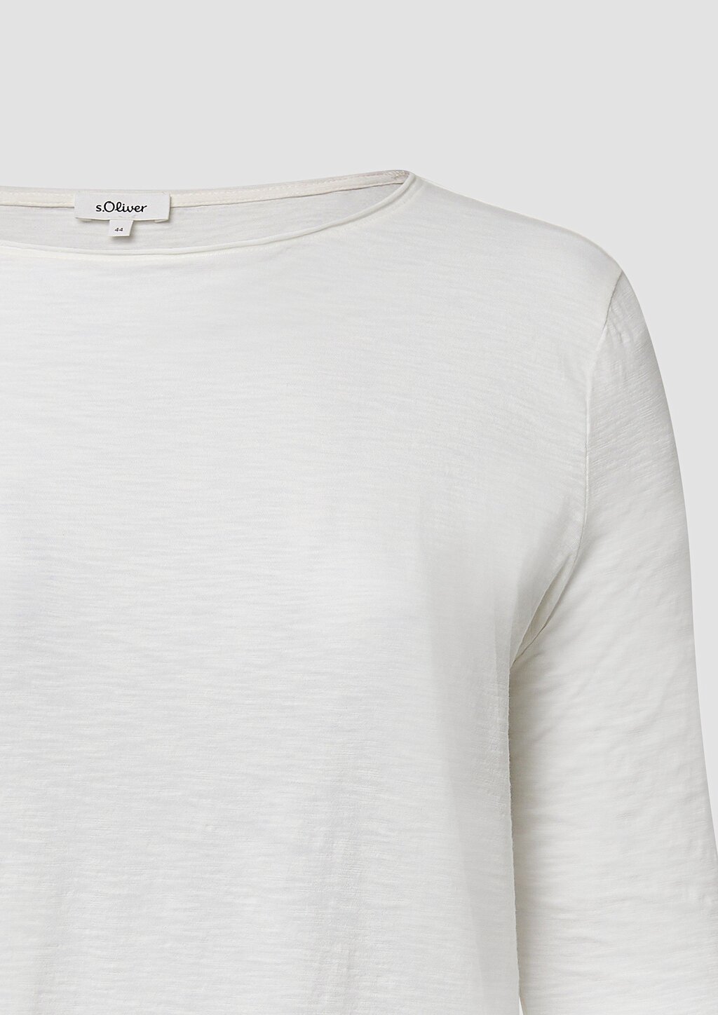 Shirt mit Flammgarnstruktur und 3/4-Ärmeln